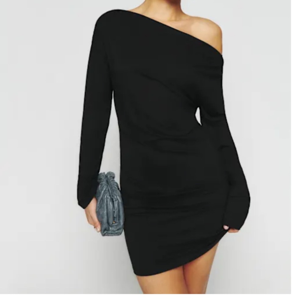 Reformation Eveline Knit Dress Black - Size S